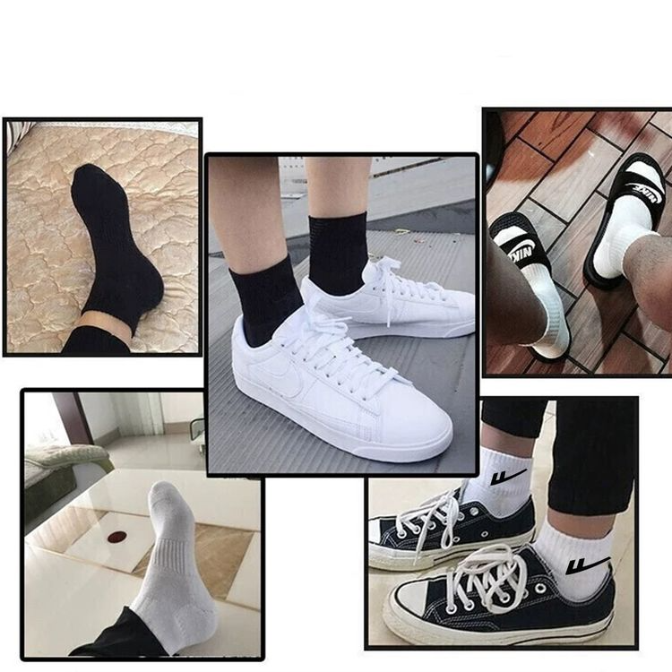 40192080-NK Mid-length Terry Cushion sports cotton socks 3 pairs for Athletic Running