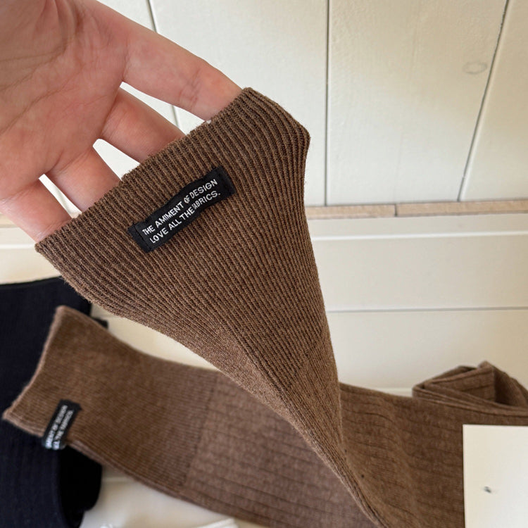 Autumn/Winter cotton socks with Letter Casual Solid Color