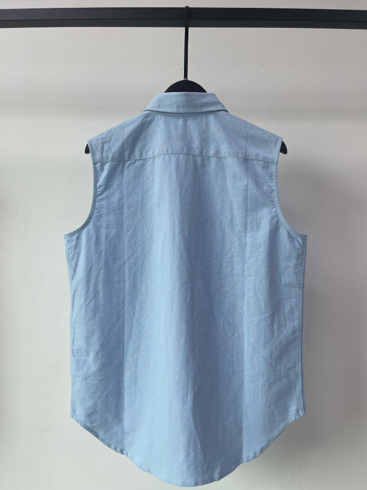 40100385 RL Pony-Cotton Oxford Sleeveless Shirt