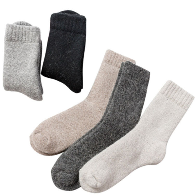 Winter thickened fleece warm solid color wool socks (1pairs)