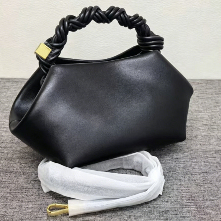 Luxe Twisted Handle Leather Bag Look