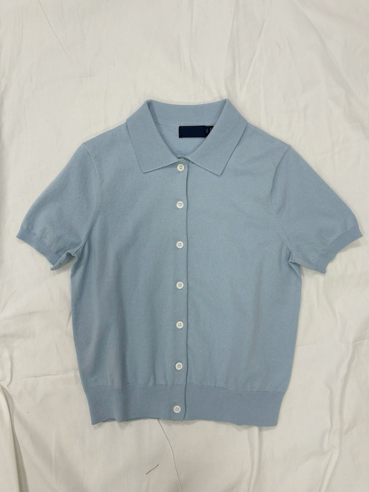 Women Short Sleeve Knit Cardigan