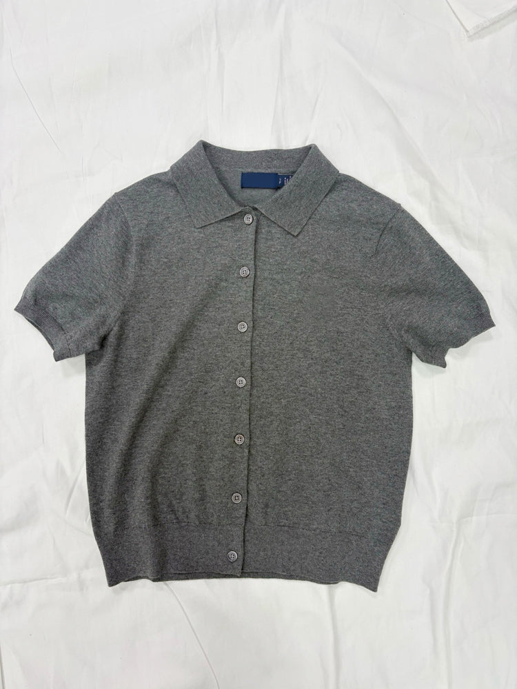 Women Short Sleeve Knit Cardigan