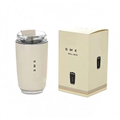 51357019 Stainless Steel Travel Coffee Tumbler, Insulated Reusable Mug with Clear Lid for Daily Use
