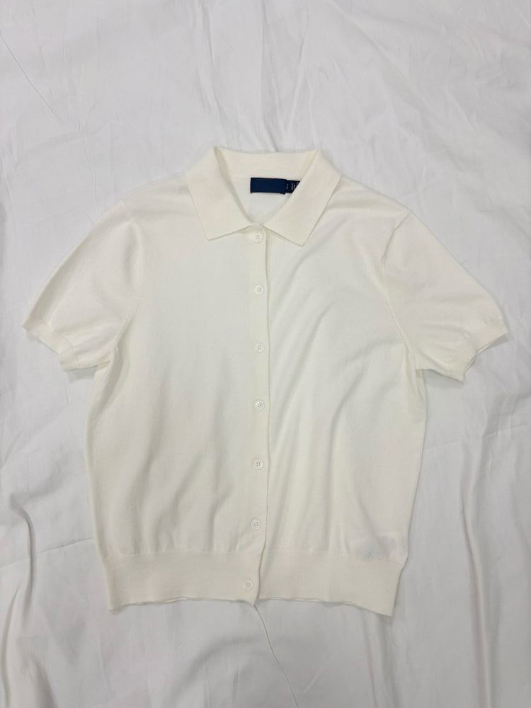 Women Short Sleeve Knit Cardigan