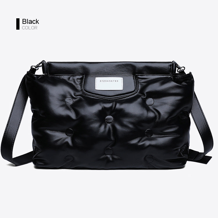 51170583 Puffy Cloud Shoulder Bag Soft PU Leather Adjustable Strap Large Capacity Crossbody Handbag