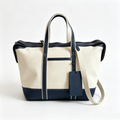 Two-Tone Spliced Commuter Tote