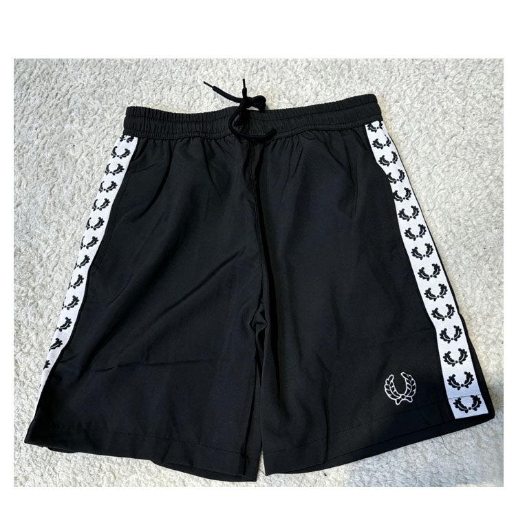 51161970 Men Laurel Tape Side Athletic Shorts Drawstring Waist Casual Sport Running Swim Shorts