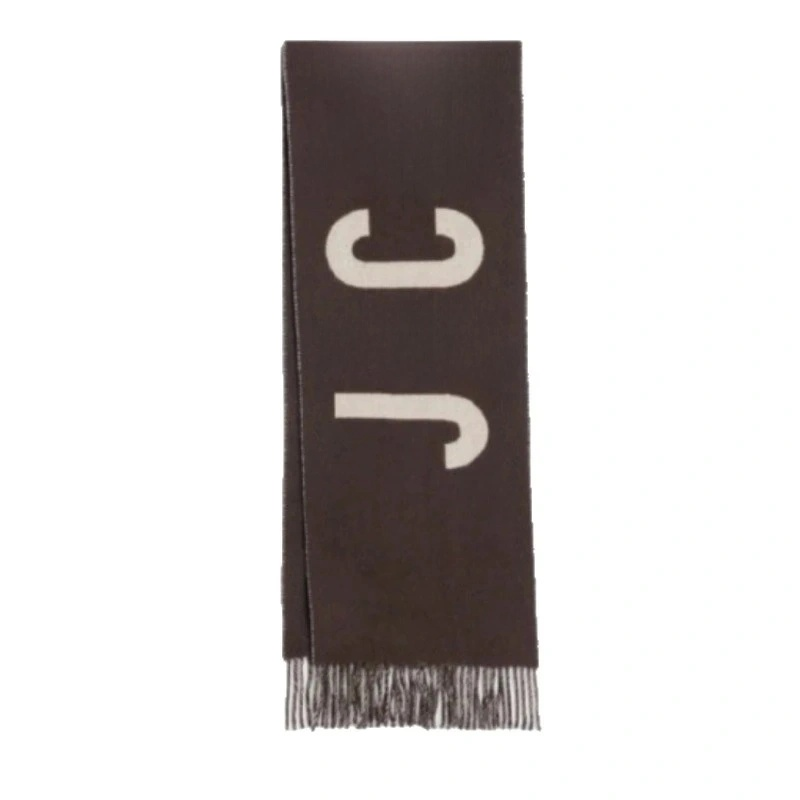 Letter Print Tassel Scarf Zebra Stripe Warm Winter Shawl Soft Neck Wrap for Men Women - 51309277