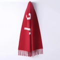 Letter Print Tassel Scarf Zebra Stripe Warm Winter Shawl Soft Neck Wrap for Men Women - 51309277