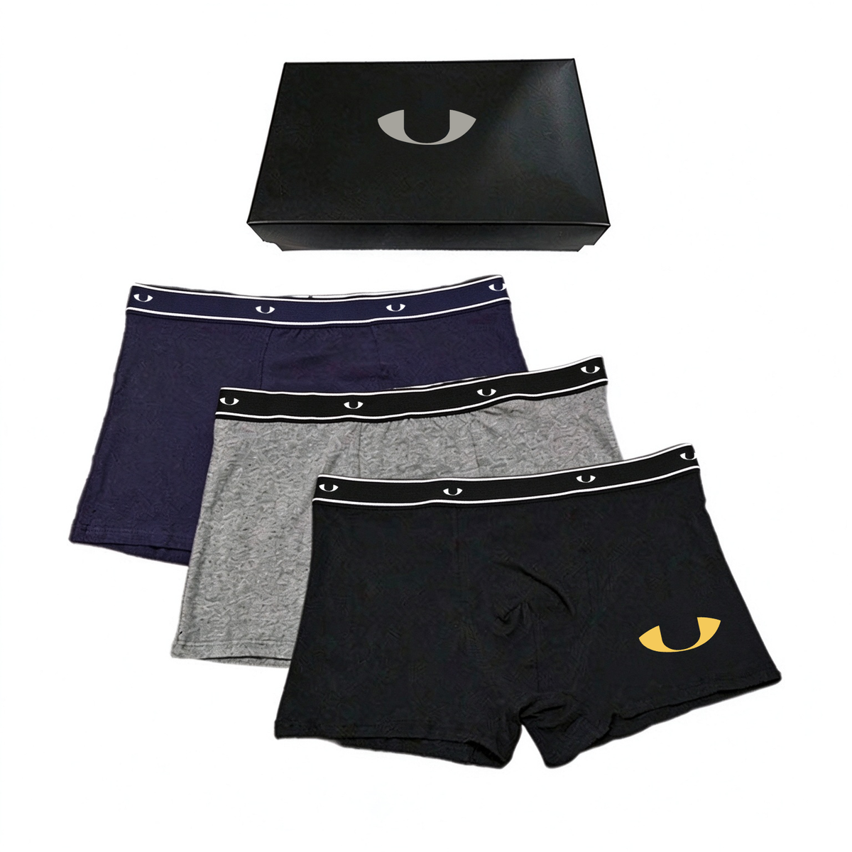 51365510 Men Logo Boxer Briefs Soft Breathable Stretch Underwear 3 Pack
