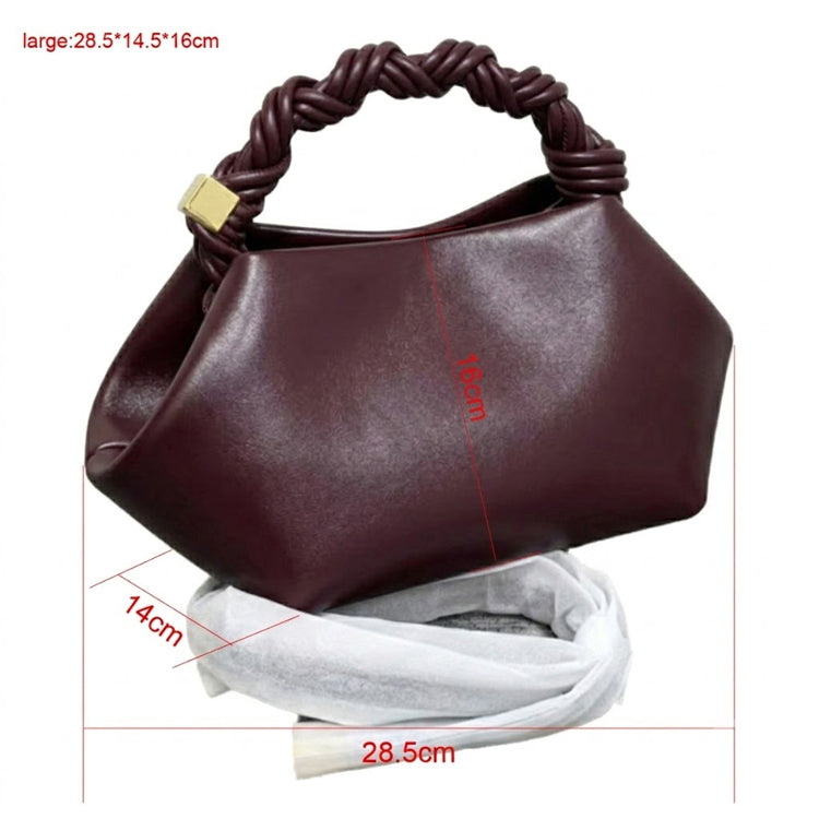 Luxe Twisted Handle Leather Bag Look