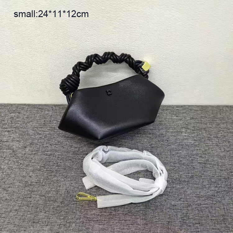 Luxe Twisted Handle Leather Bag Look