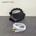 Luxe Twisted Handle Leather Bag Look