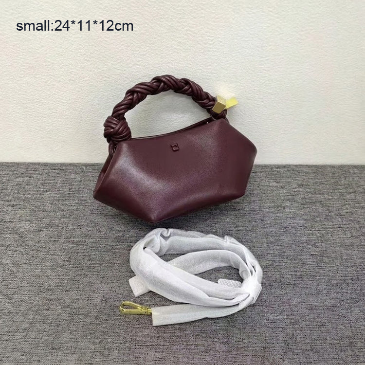 Luxe Twisted Handle Leather Bag Look