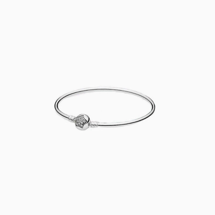 Sterling Silver Five-Pointed Star Simple Bracelet